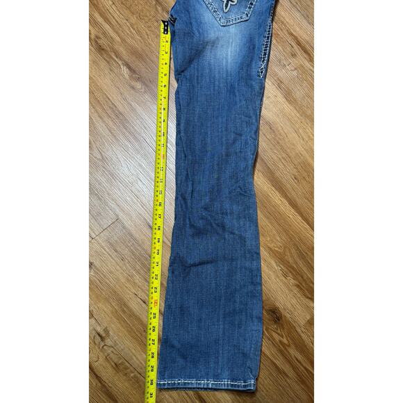 Rock Revival May Easy Boot Size 25 Embroidered Embellishment Bootcut Jeans EB - Picture 5 of 7